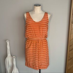 Orange and White Striped Dress
